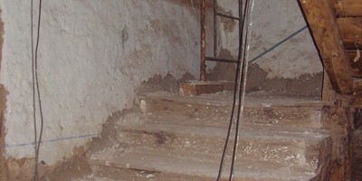 Restauración de escalera antigua